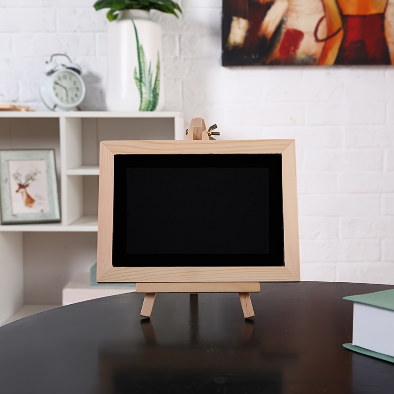 Mini Double-sided Chalkboard/whiteboard Set, Upright Wooden Frame Message Board, Suitable For Desktop Decoration, Weddings, Banquets, Coffee Shops, Decor