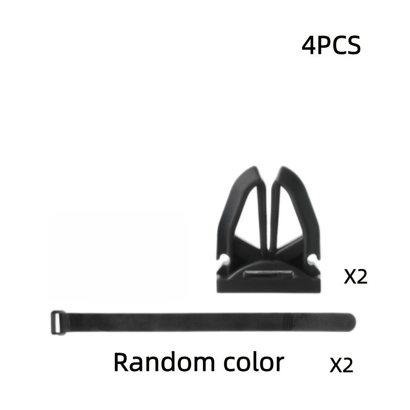 TEMU 4pcs Fishing Rod Holders With Adjustable Straps, Made Of Abs Material, Designed For Portability, Ideal For Quick Installation On And Boats, (2pcs Holders And 2pcs Straps)