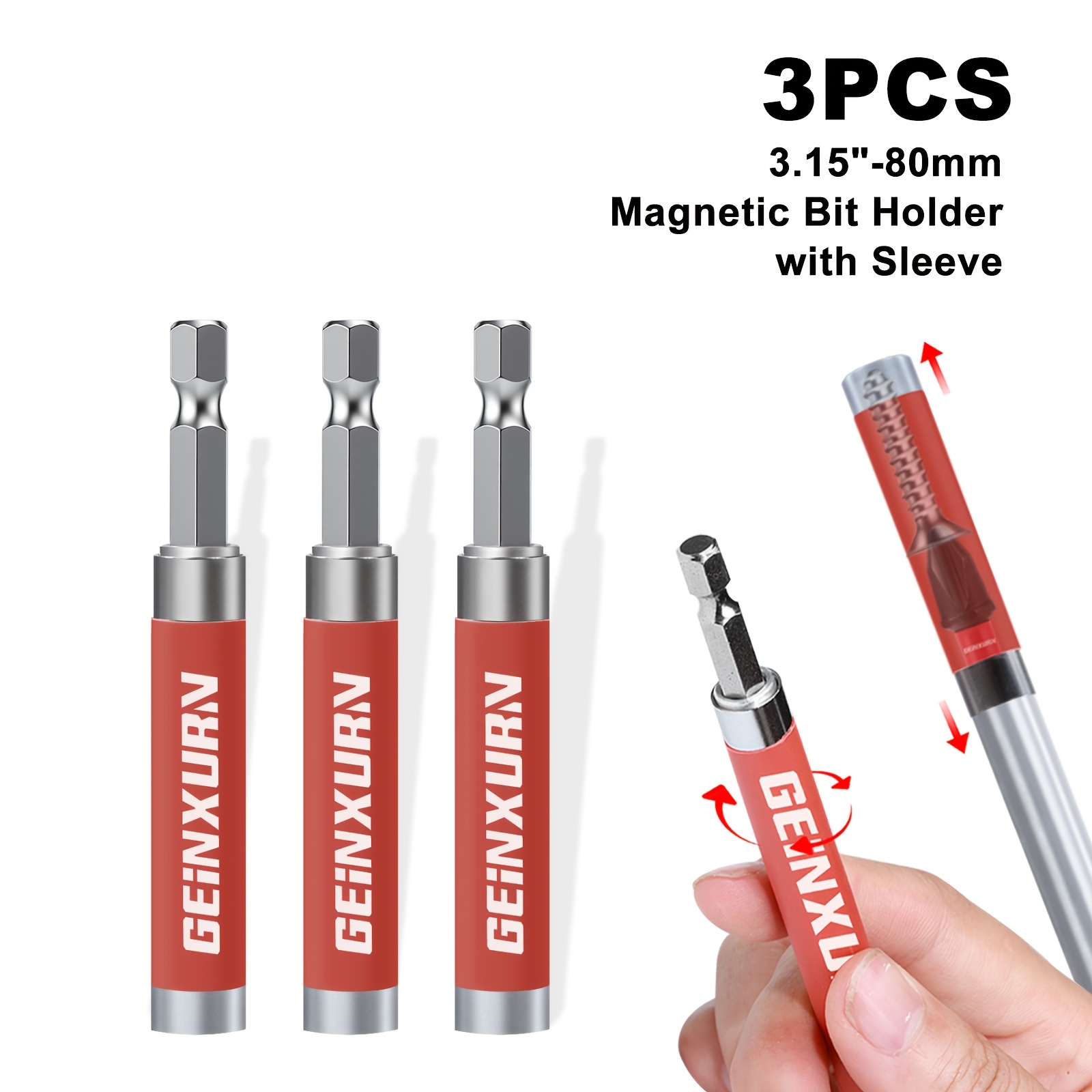 1/2/3/5/12pcs Set Telescopic Magnetic Tool, 80/120mm With Bit Set