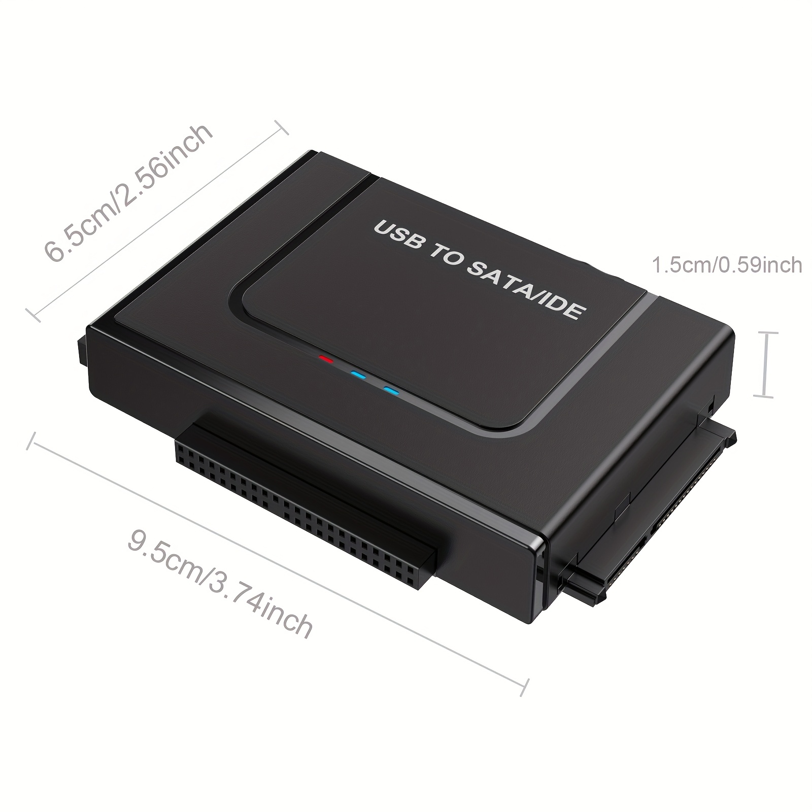 usb 3.0 ide sata адаптер,   двопортовий адаптер для hdd/ssd,   набір для читання жорстких дисків з usb-c та usb-a розємами для 2.5/3.5 hdd/ssd, 5.25 dvd-rom,  , cd-rw, dvd-rw, dvd+rw оптичних приводів - надійне   та передача даних, без включеного блоку