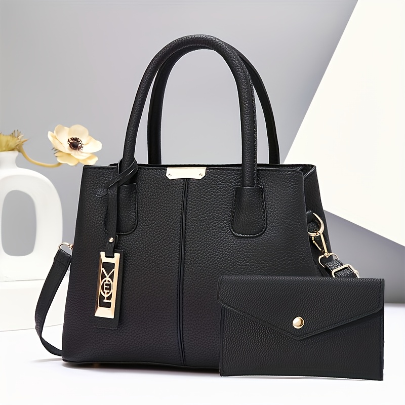 Image of Fashionable Handbag Set For Women, Featuring A Large Capacity Tote, Perfect For Middle-aged Moms, Including Shoulder And Crossbody Options, Ideal For Gifts Of Gratitude