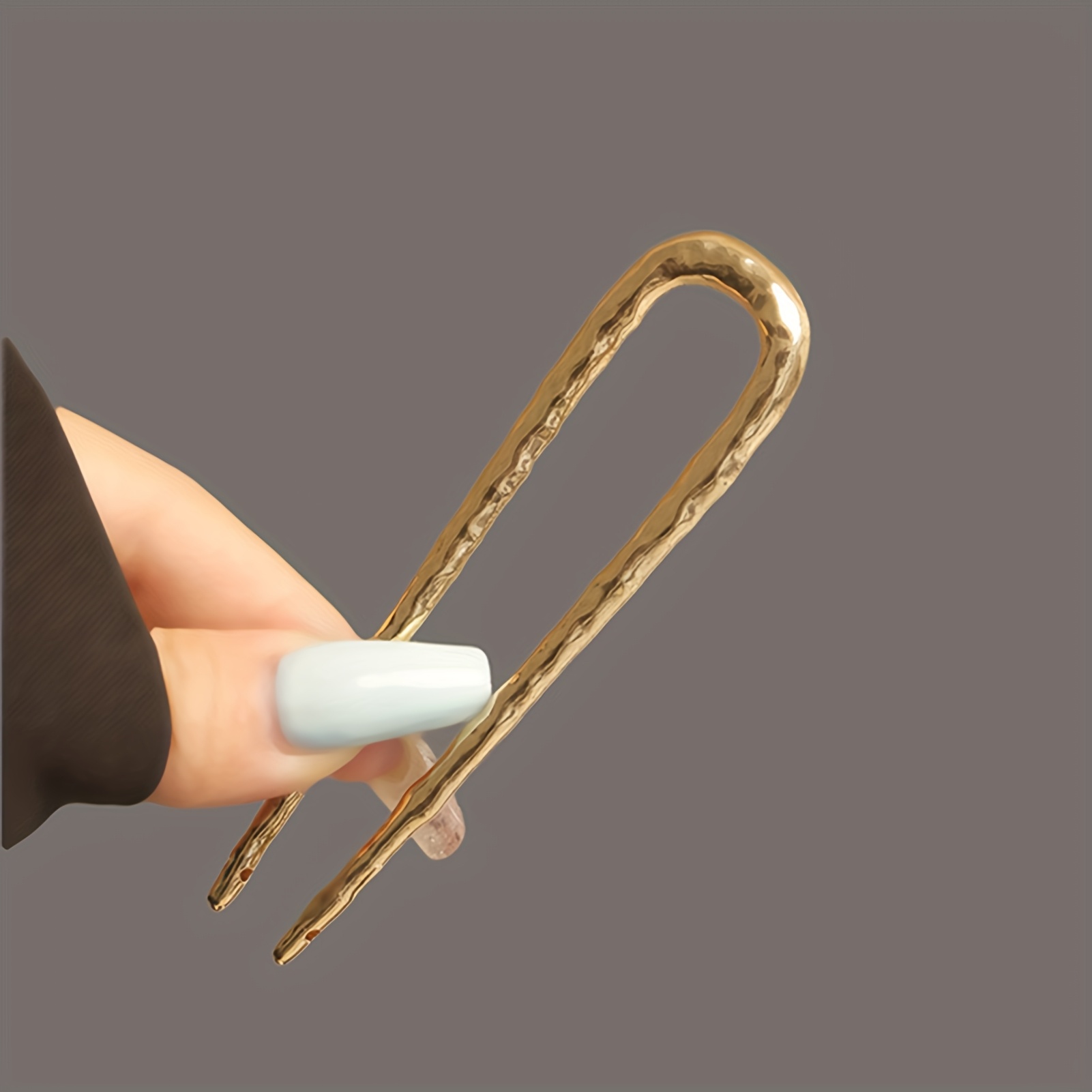 1pc Hanfu Matching Hairpins Retro Hammer Texture Design Hair Sticks Hair Forks For Pairing With Hanfu Style Clothes
