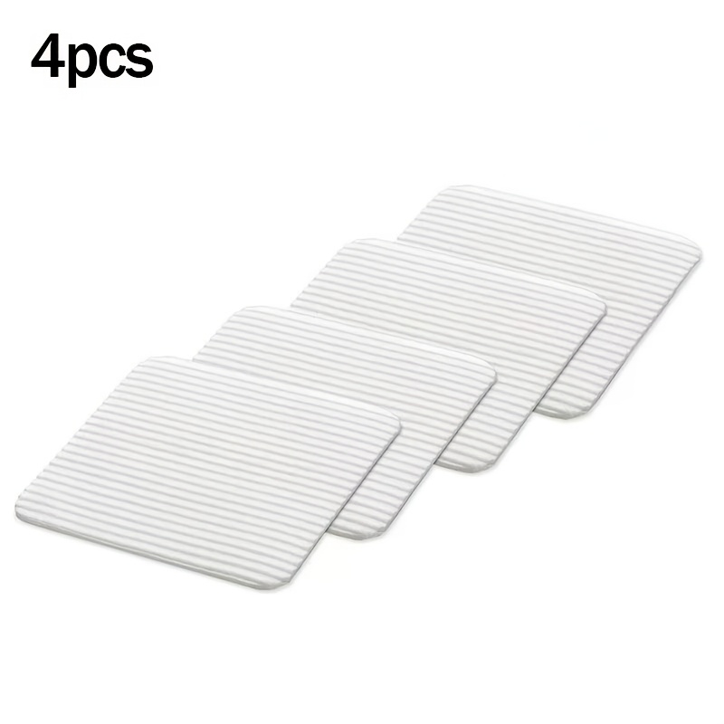 TEMU 4pcs Rug Pad Gripper, Reusable Carpet Grippers With Non-slip Rug Pads, Washable Rug Anti-curling Tape, Prevents Rugs From Sliding, Leaves No