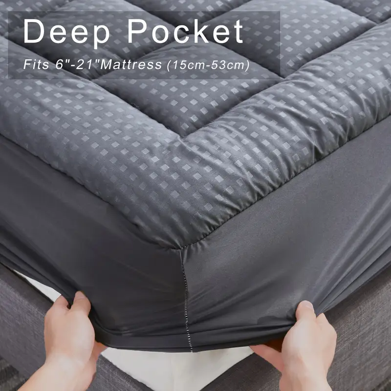 Mattress Pad Cooling Mattress Protector Quilted Fitted Temu Mattress Pad Cooling Mattress Protector Quilted Fitted Temu