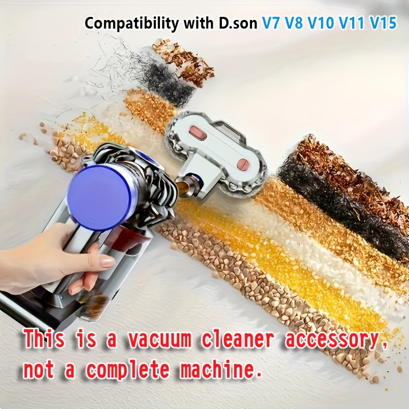 for v15 v8 v7 v10 v11 vacuum cleaner electric dry and wet mopping head vacuum cleaner attachment mop with detachable water tank 6 pieces of mop cloth hardwood floor electric attachment details 1