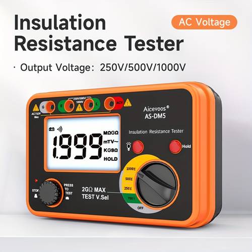 digital insulation tester digital megohmmeter insulation grounding meter voltage tester lcd megohmmeter voltage meter high voltage meter ohm meter