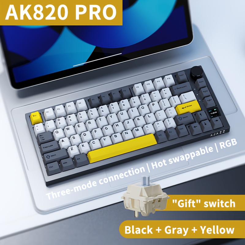 ajaazz brand new genuine ak820 pro full key hot swappable - Temu