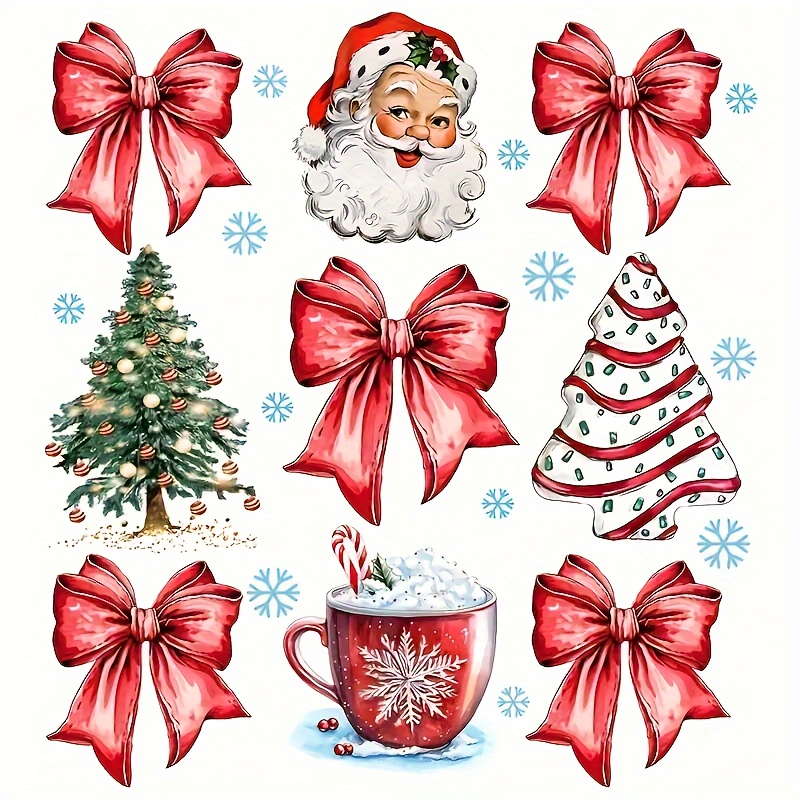 

Christmas& New - Red Bow , Suitable For T-shirts, Hoodies, , And Decorations,