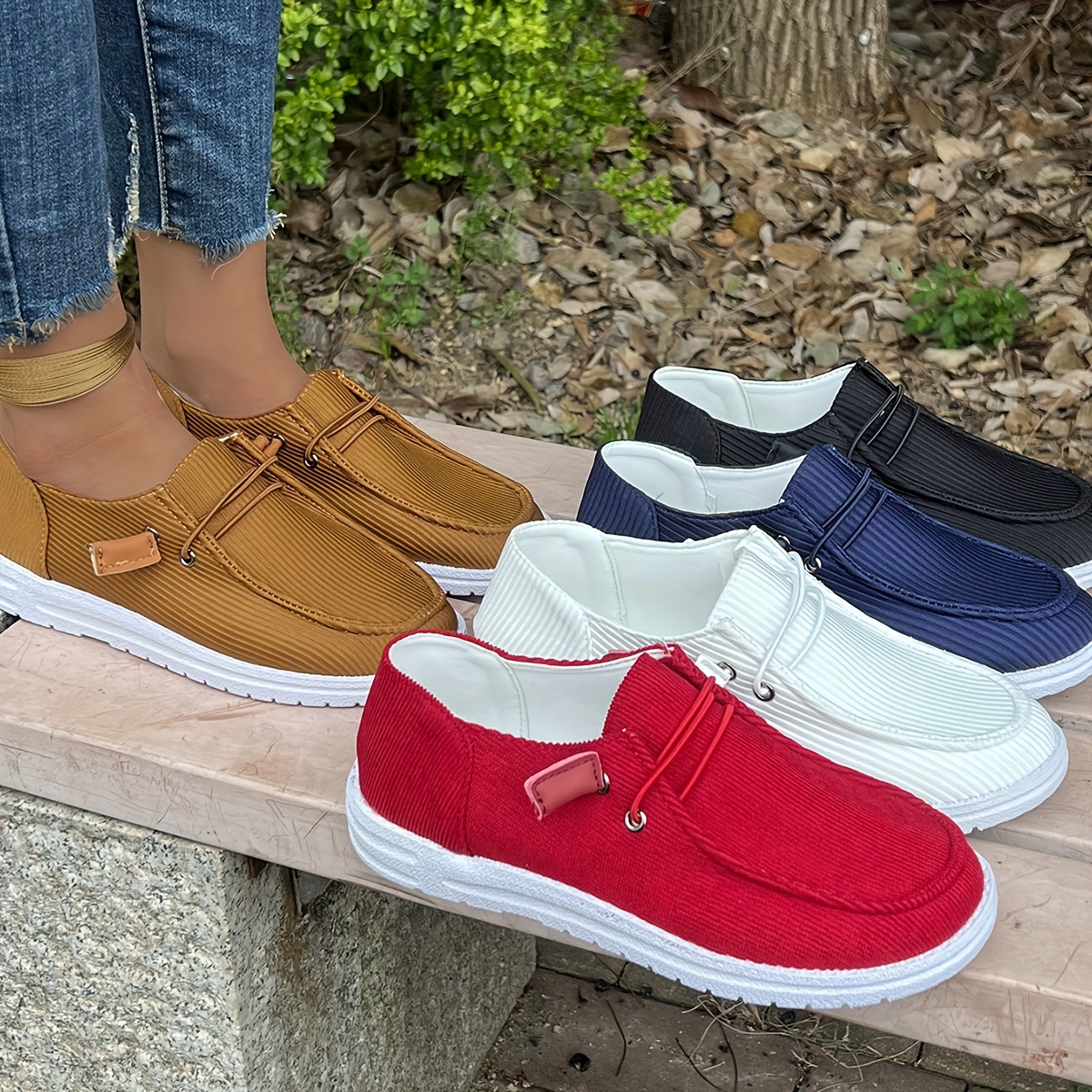 women's slip on fashion sneakers canvas shoes no laces comfortable