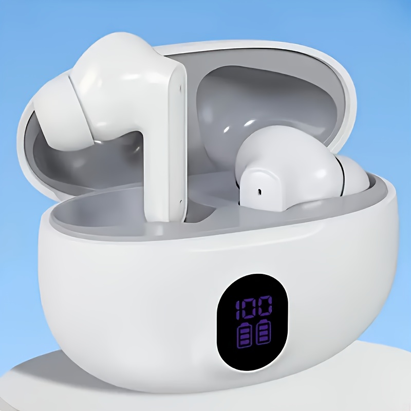JZ-889 Portable Wireless In-Ear Sleep Headphones, LED Display Charging Case, Monitor Battery Level in Real-Time, Long Battery Life, Low Latency, Clear HIFI Stereo Calls, Suitable for Daily Use, Commuting, Studying, Sleeping, And Exercising.
