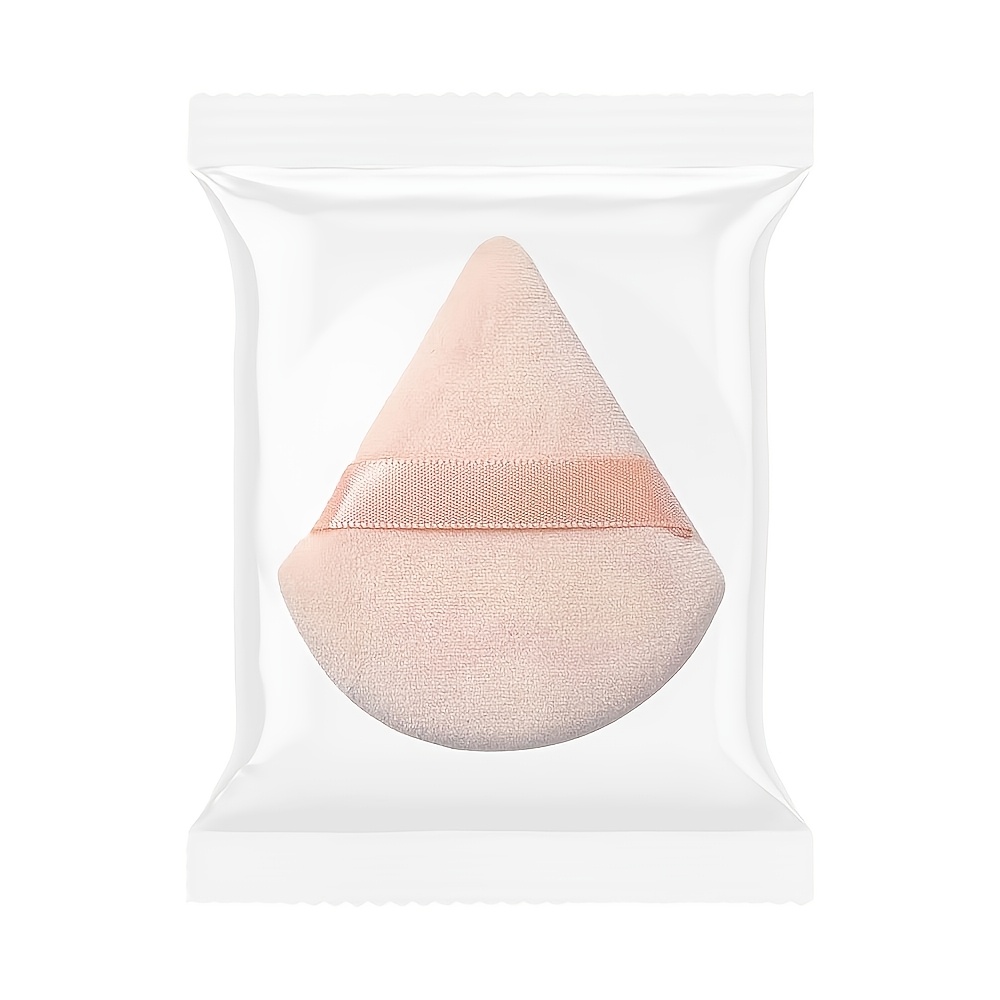 TEMU 1pc/3pcs Triangle Powder Puff Setting Powder Makeup Sponge Fan Powder Finger Cushion Powder Puff