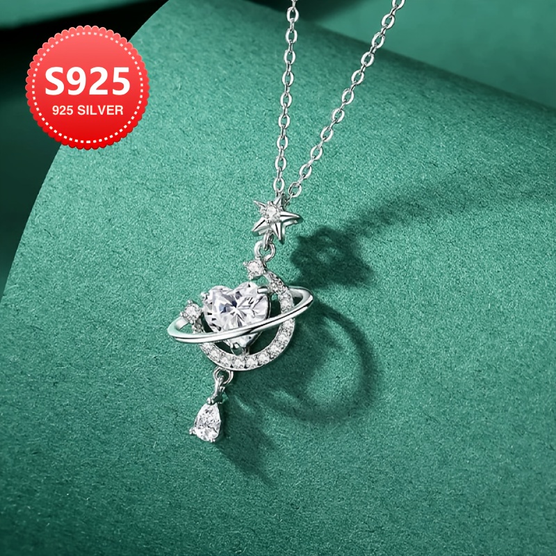 S925 Silver Crescent Necklace — Dreamy Gift for Her