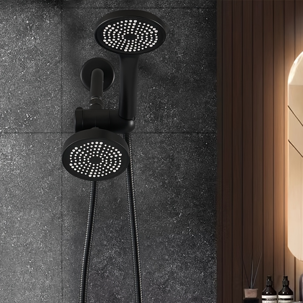 High-Pressure Rain Showerhead, Dual Handheld System Kit