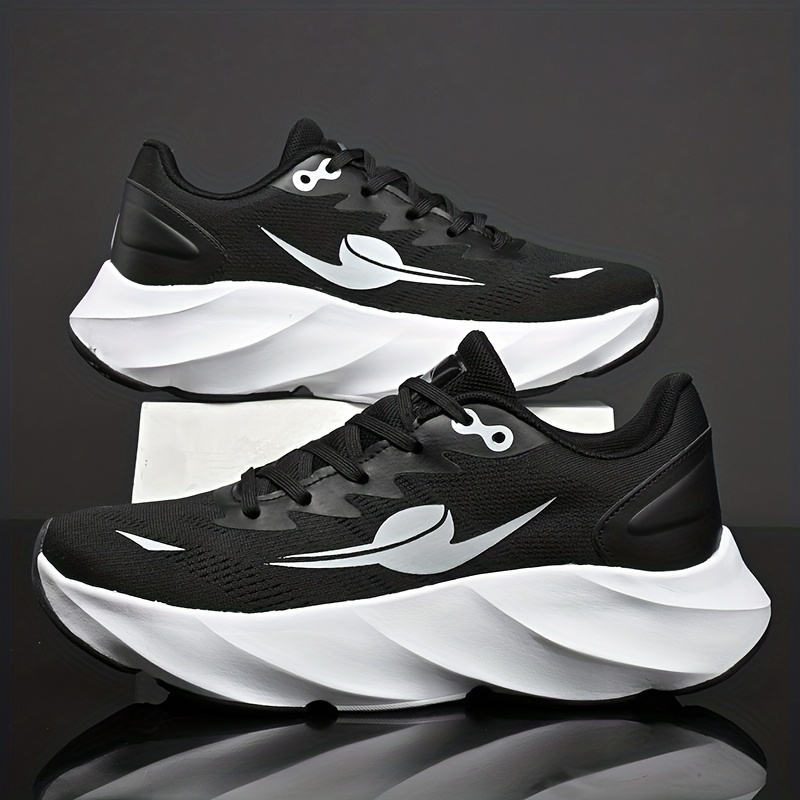 Fashionable Men's Platform Soft Sole Casual Sneakers, Comfortable Outdoor Running Shoes
