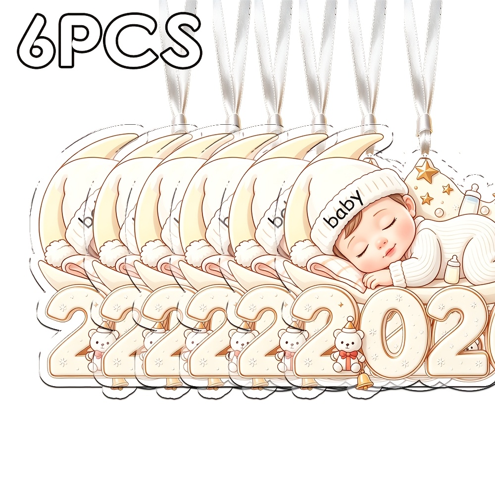 Personalized 2D Flat Acrylic Keepsake Ornament with Name/Text & Hat Decoration