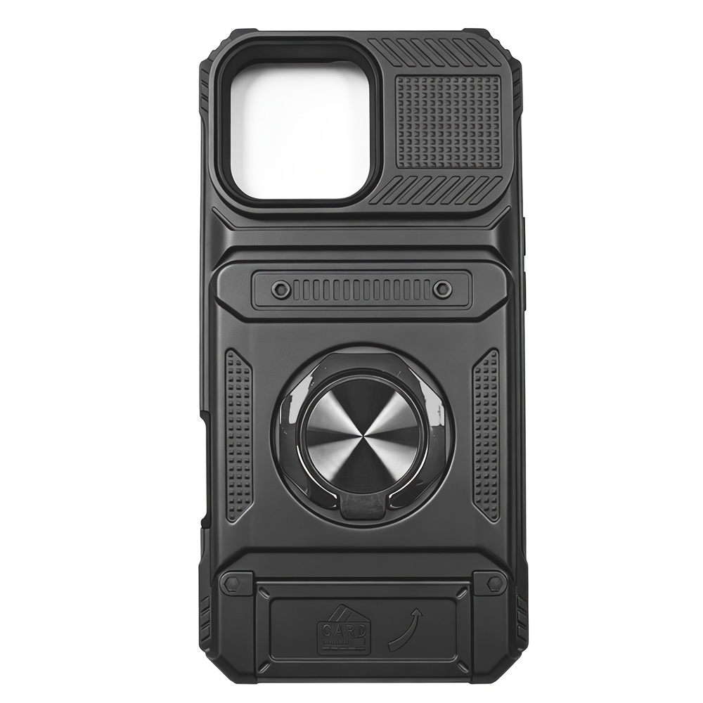 TEMU Phone Case: Heavy Antifall Hard Case With Stand And Card Slot For Iphone 18 Pro Max 17 Pro Pro Max