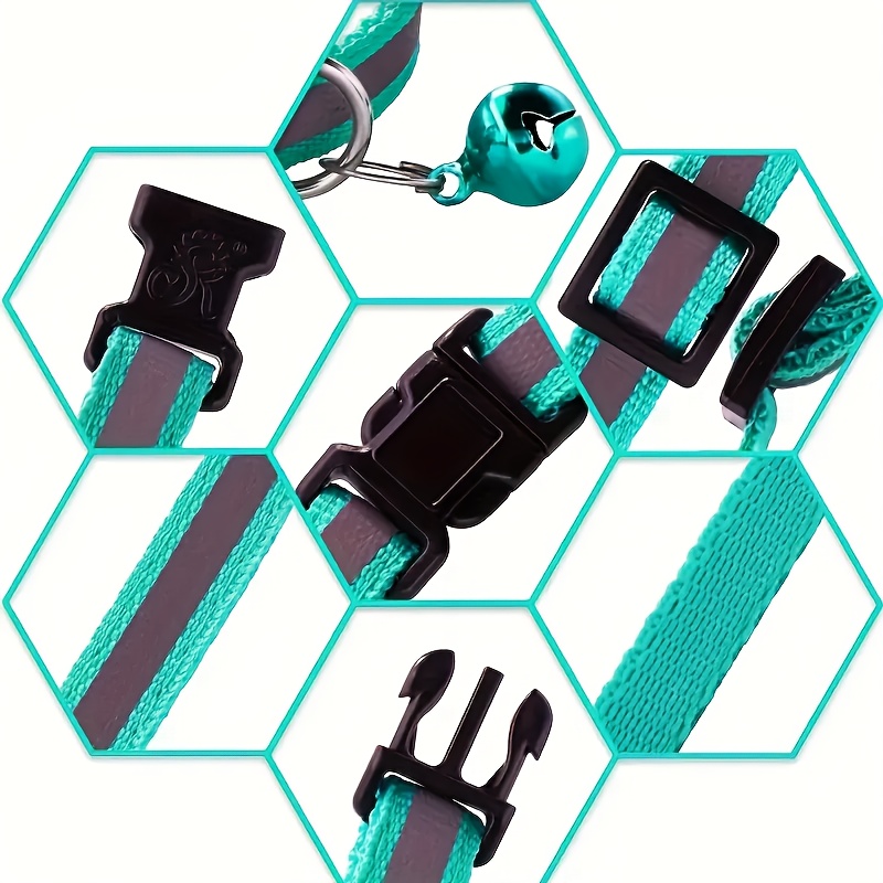 11pcs Reflective Detachable Pet Collars Set