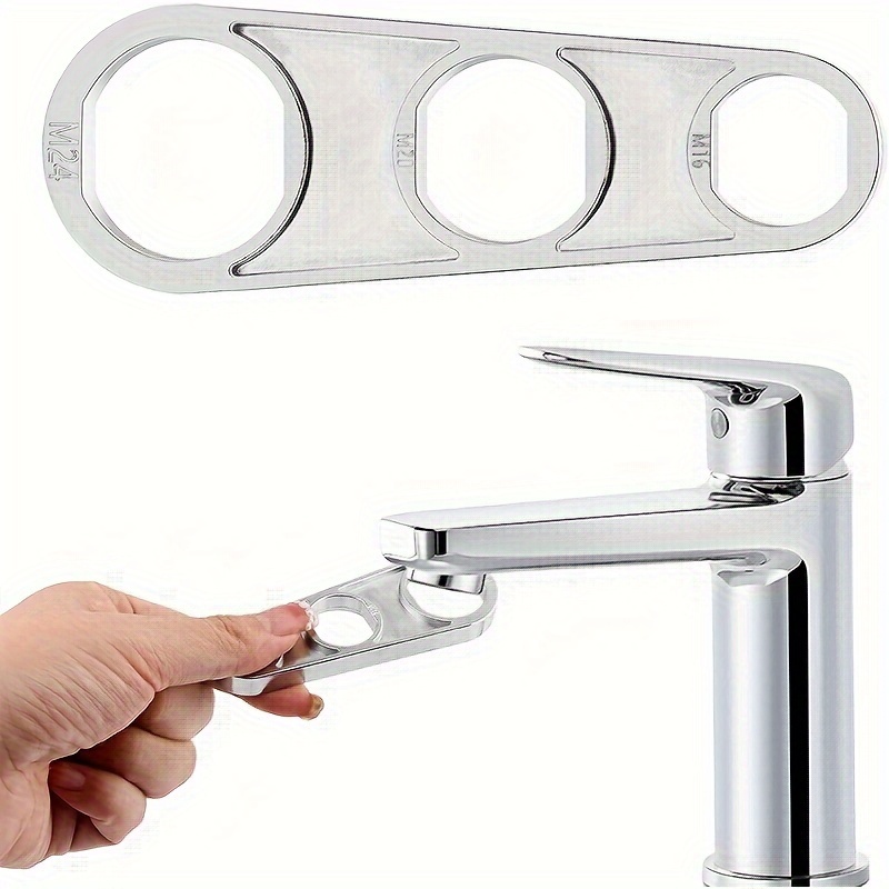 

6-in-1 Faucet Bubbler Wrenches, -size 16/18//24/28mm, Zinc Alloy Aerator Removal Tool, Tool For Kitchen Bathroom Faucet