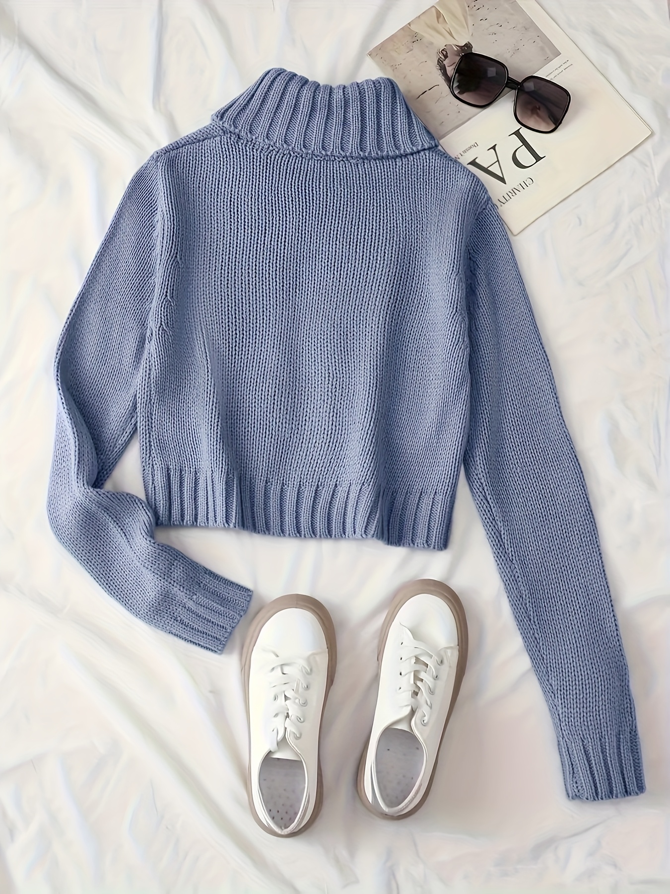 Multi-Button verzierte Stehkragen-Slim-Fit-Kardigan mit Reißverschluss