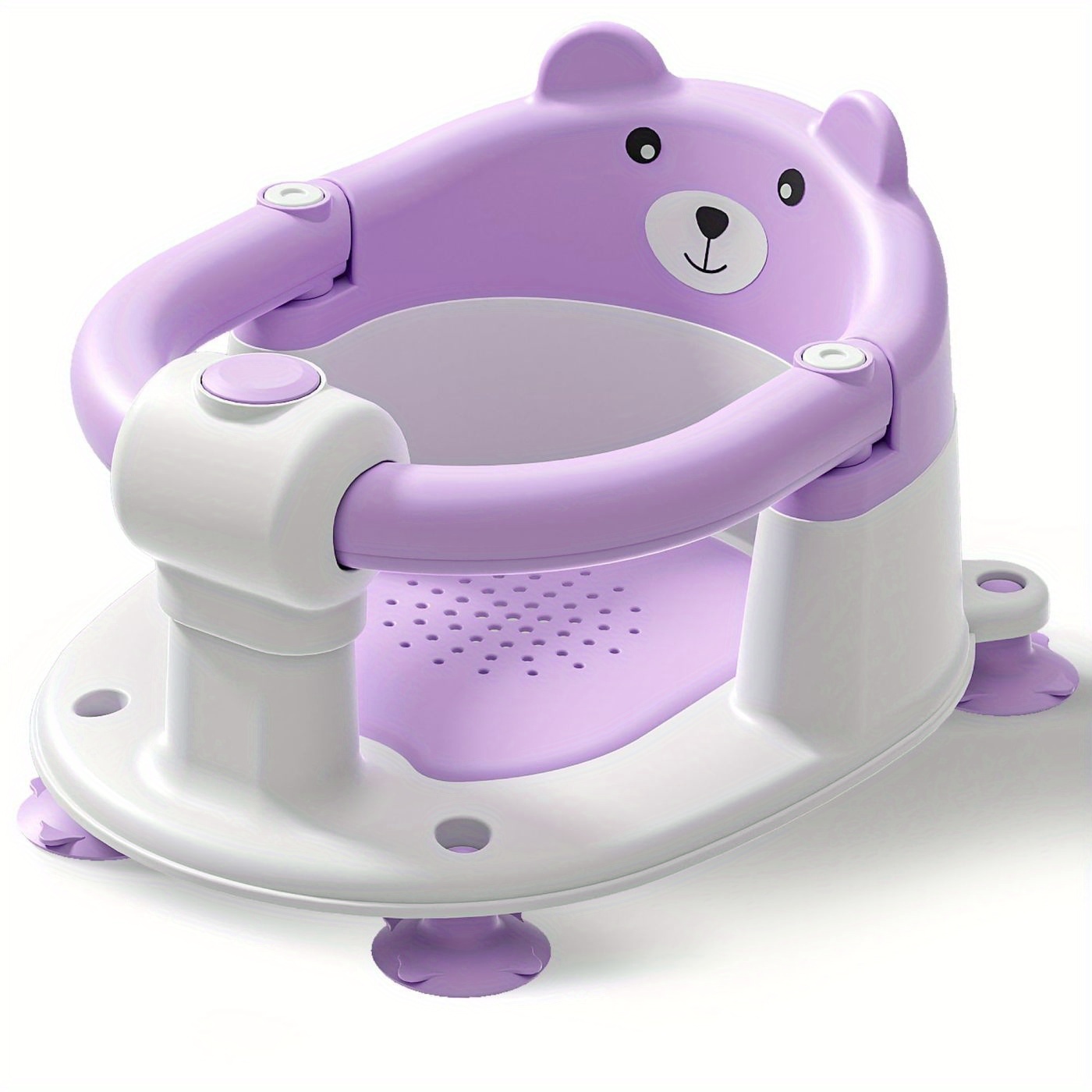 Baby Bath Seat for 6 Months and Up with Non-Slip Suction Cups and Soft Cushion, Toddler Bath Support Chair in Multiple Colors