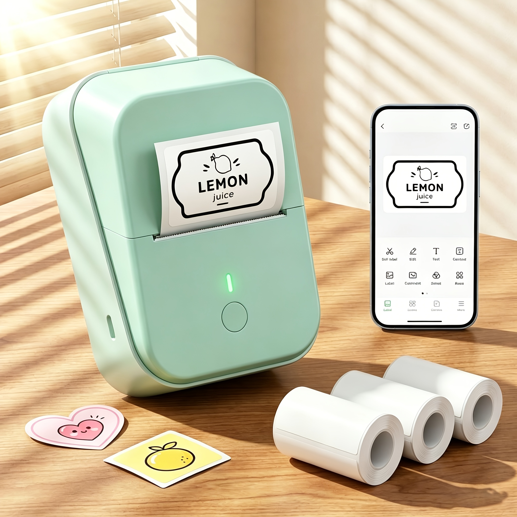 TEMU PM260B de etiquetas sin varillas, impresora térmica inteligente para y negocios rollos de papel, reconocimiento automático de ancho