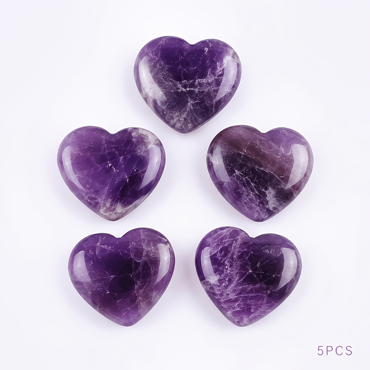 TEMU Pietra a forma di cuore in naturale da 20mm, per fai da te, artigianato e decorazioni per la casa