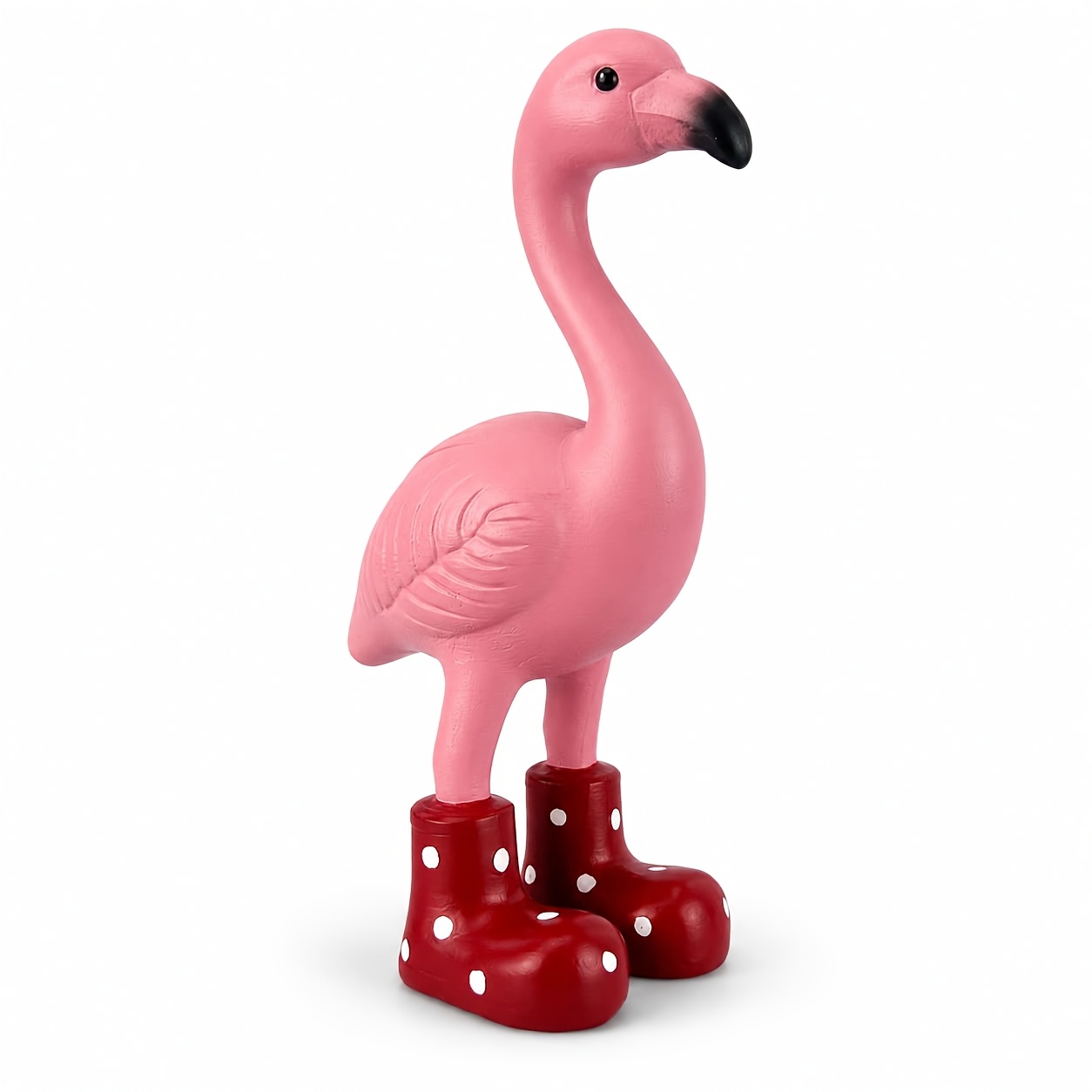 TEMU Statue de rose d'extérieur, statue de jardin en résine rose avec bottes rouges, décoration de cour amusante pour patio, porche, pelouse, de
