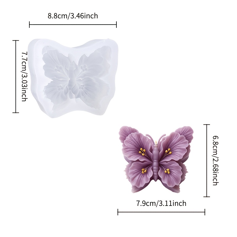 Image of Silicone Flower Molds | Detailed , Soft And Elastic, , Reusable For Candles, Resin, Plaster, Crafts, Home Decor, Valentine's Day, Anniversary, Spring Gift Making