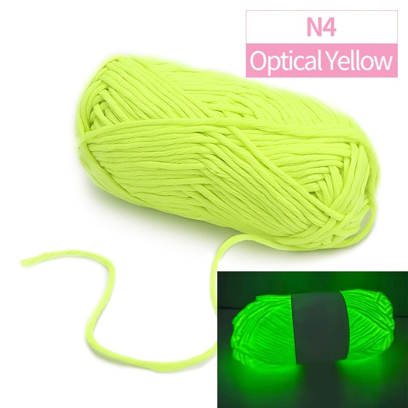 TEMU 1pc Of Soft Luminous Yarn, 100% Polyester Yarn, Suitable For Handmade Diy Knitting And Crochet Projects, Available In Multiple Colors,