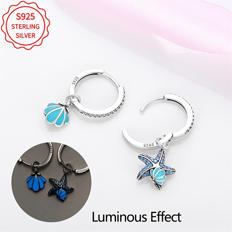 S925 Ocean Starfish & Shell Earrings