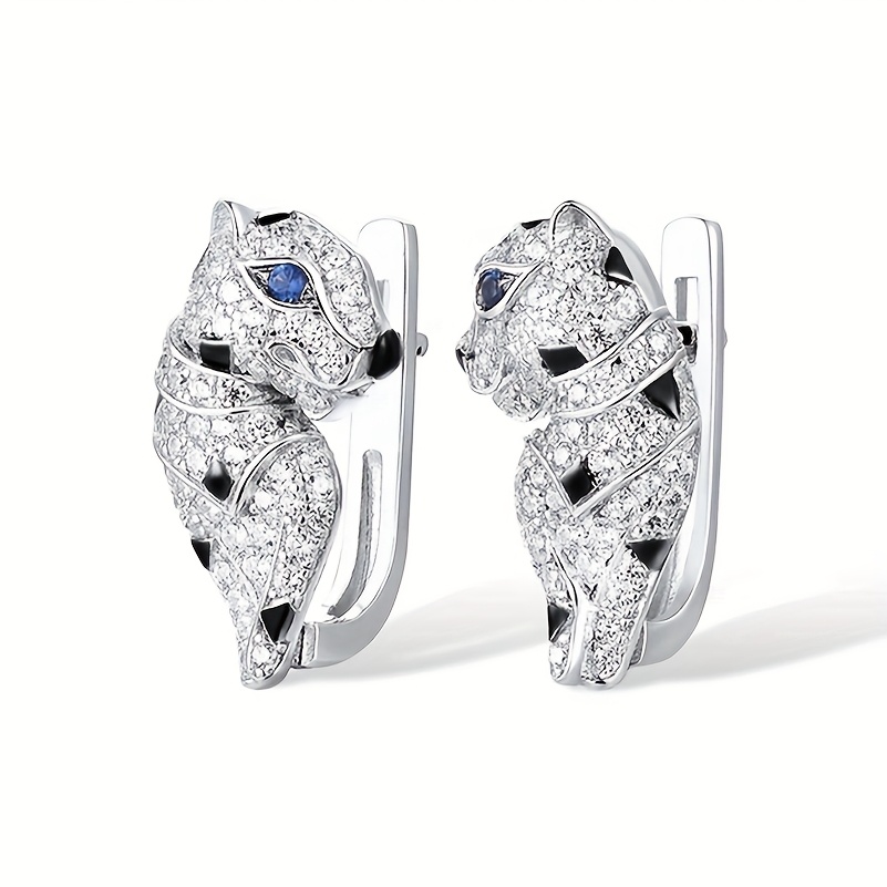 Image of 1 Pair Fashionable Niche Exquisite Women's Earrings Leopard Shape Women's Stud Earrings Light Luxury Personalized Women's Earrings For Parties And Gatherings Women Jewelry