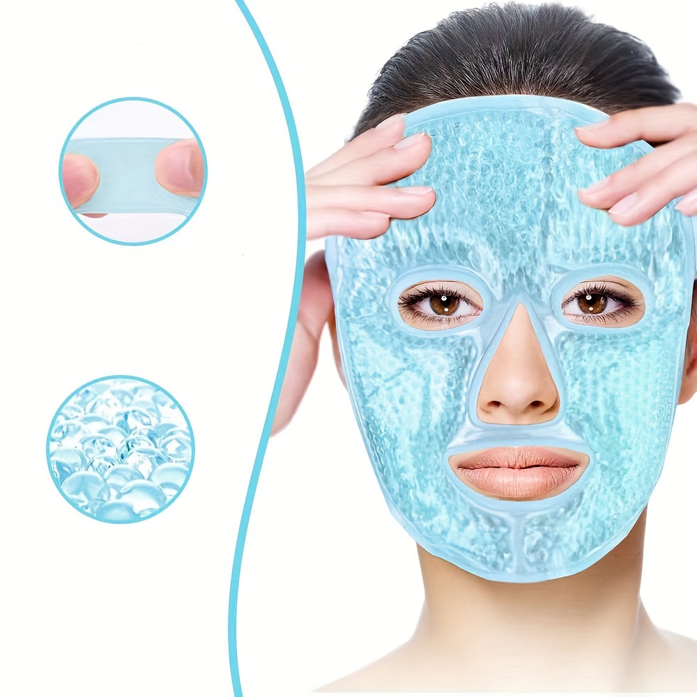

1pc Reusable Gel Face Mask, Cold & Hot Therapy, Soothing Facial Spa, Physical Ice Compress Massage Pillow, Assorted Colors