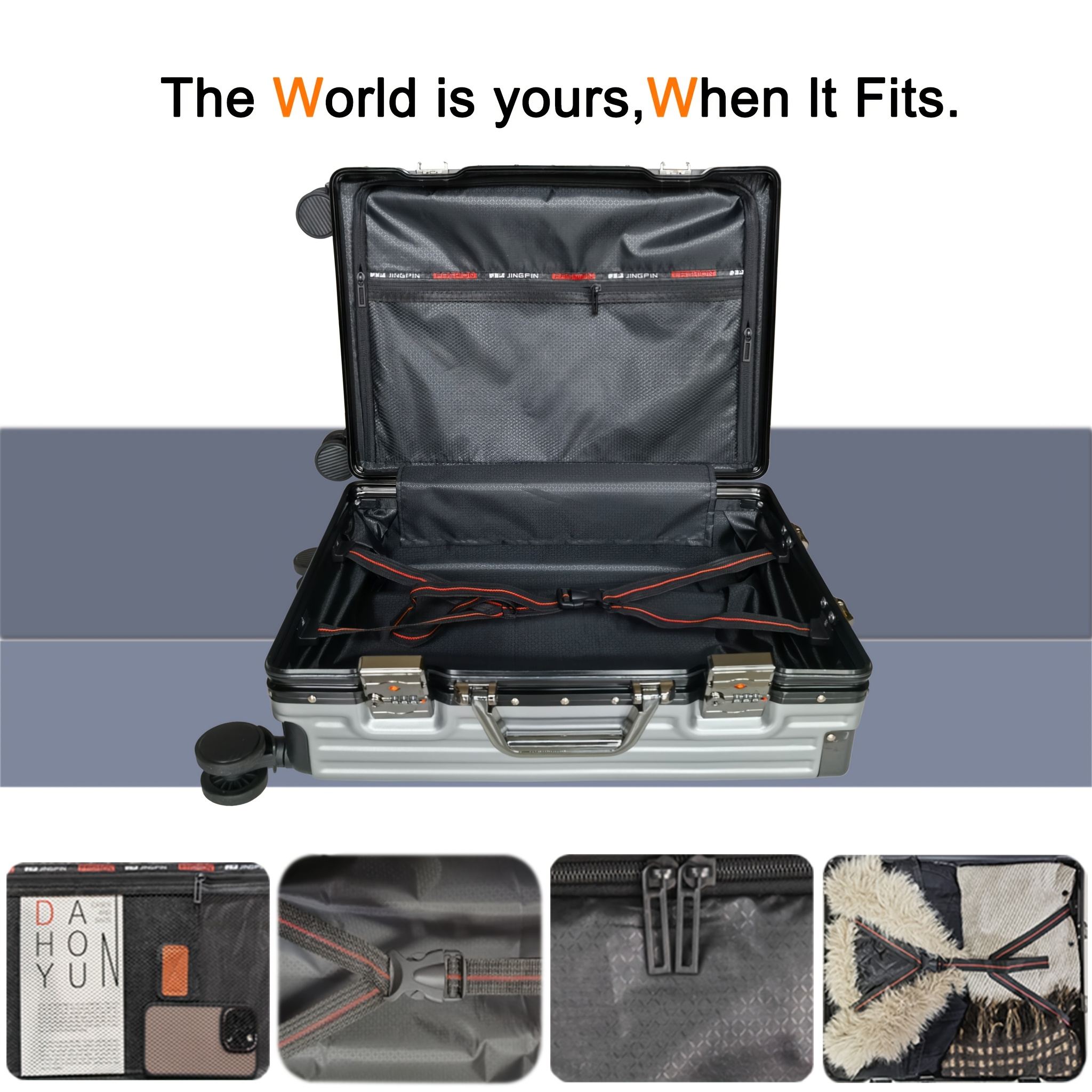 Trolley Case with Combination Lock and Spinner Wheels