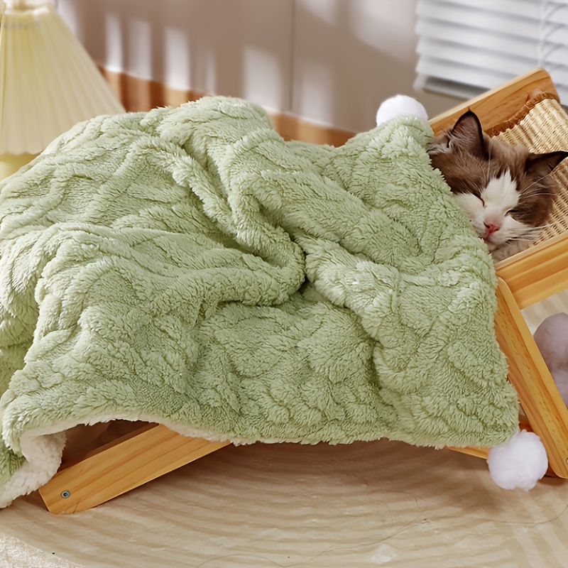cat blanket features a cute design thick double sided plush - Temu