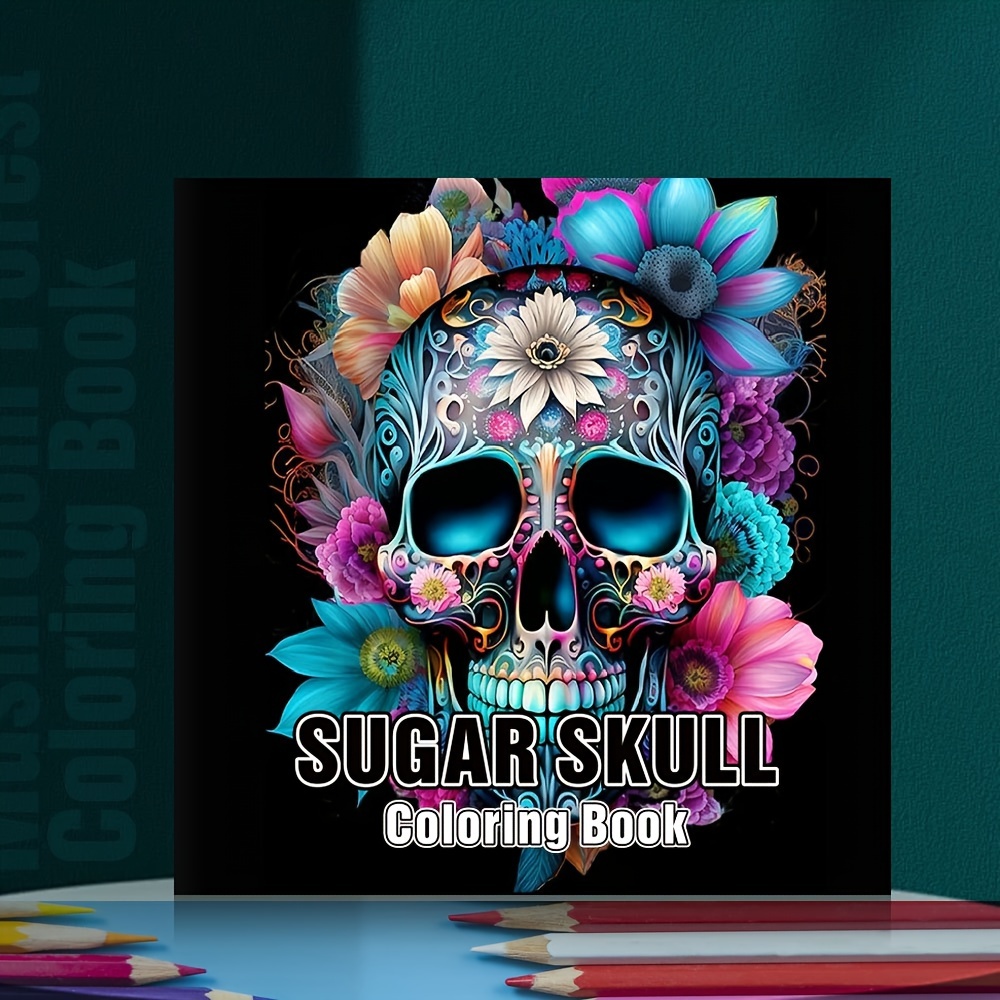 Image of Adult Coloring Books For Relax & Adults - Sugar Coloring Book With 20+ Designs, Thick 120gsm Mandala Pages Suitable For Birthdays, Holidays, Gift
