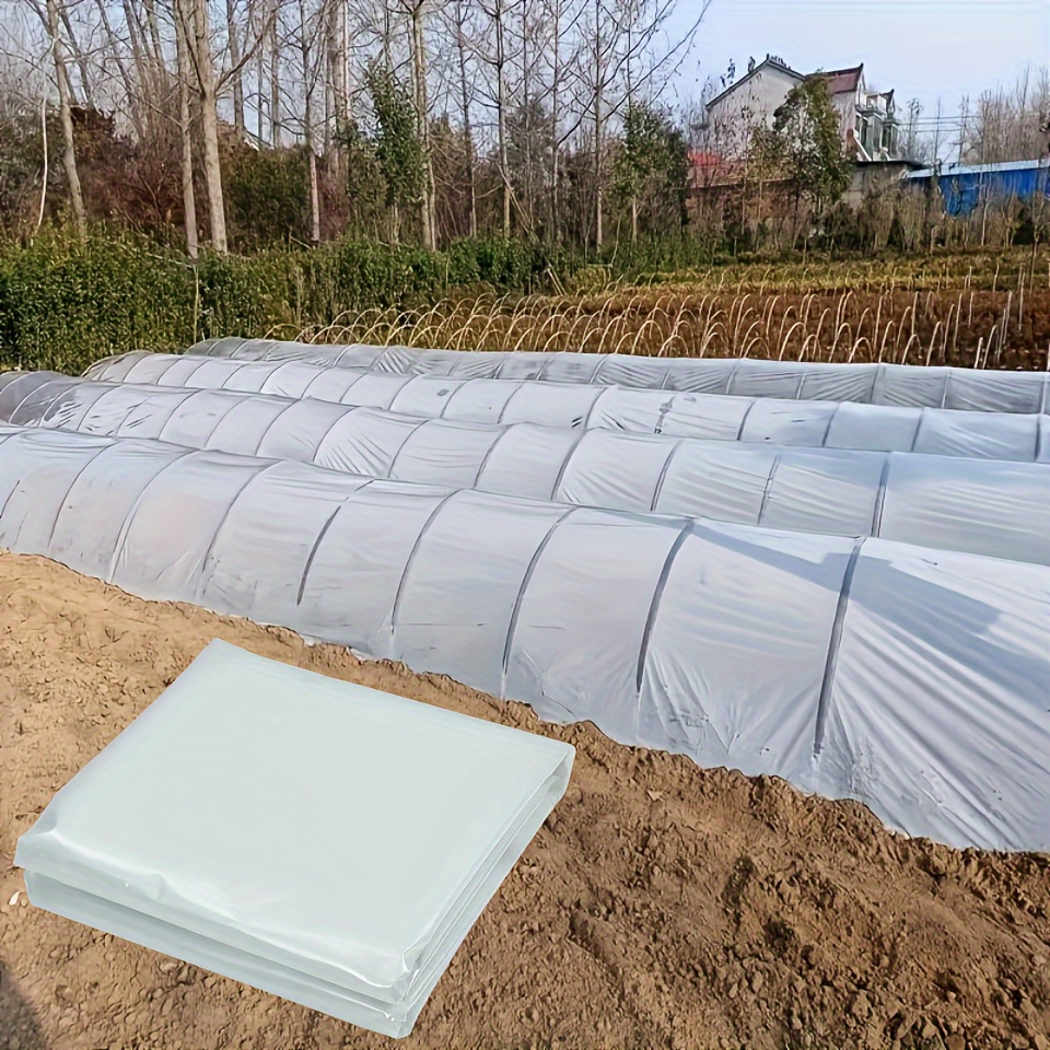 

Uv Resistant Clear Greenhouse Film, 6 Mil Premium Polyethylene Cover For Garden Hoop House, Sheeting