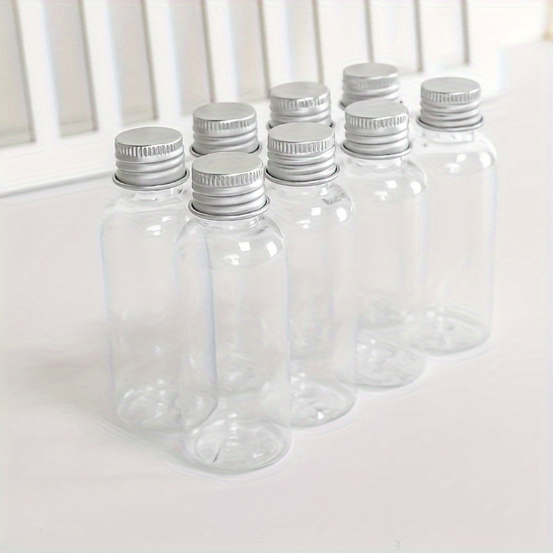 

30pcs 50ml Plastic Travel Bottles With Aluminum Caps - Leakproof, Refillable Containers For Shampoo, Lotion & Soap - Ideal For Toiletries , Travel Bottles For Toiletries