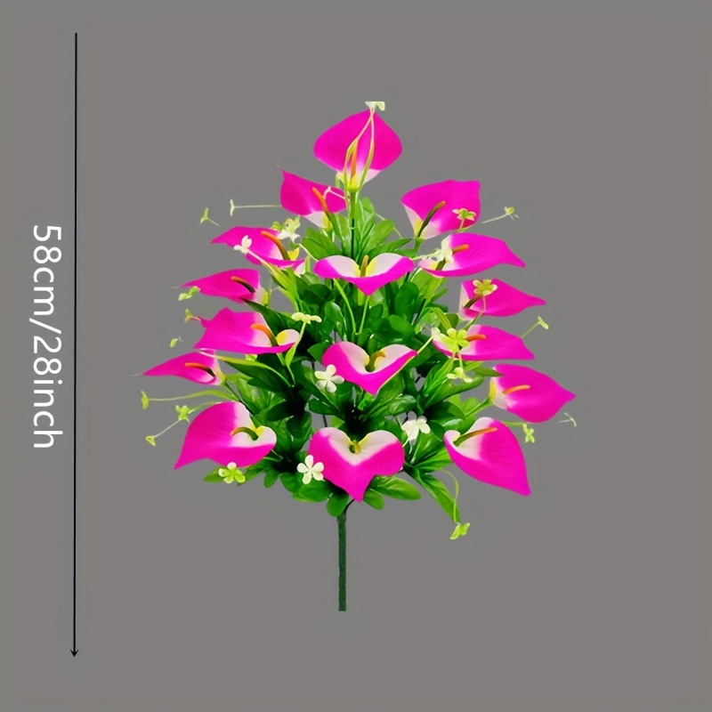 TEMU 18-head Calla - Artificial Flowers For Wedding, Party Home And Outdoor Decoration - Real Touch Simulation Flower, Centerpiece Decorations,