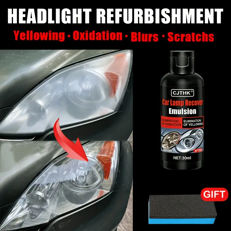 Car Headlight Restoration Polishing Kits Headlamp Scratch Remover Repair Oxidation Remove Cleaning Paste Headlight Polish Liquid - 34 Car Headlight Restoration Polishing Kits Headlamp Scratch Remover Repair Oxidation Remove Cleaning Paste Headlight Polish Liquid - 34