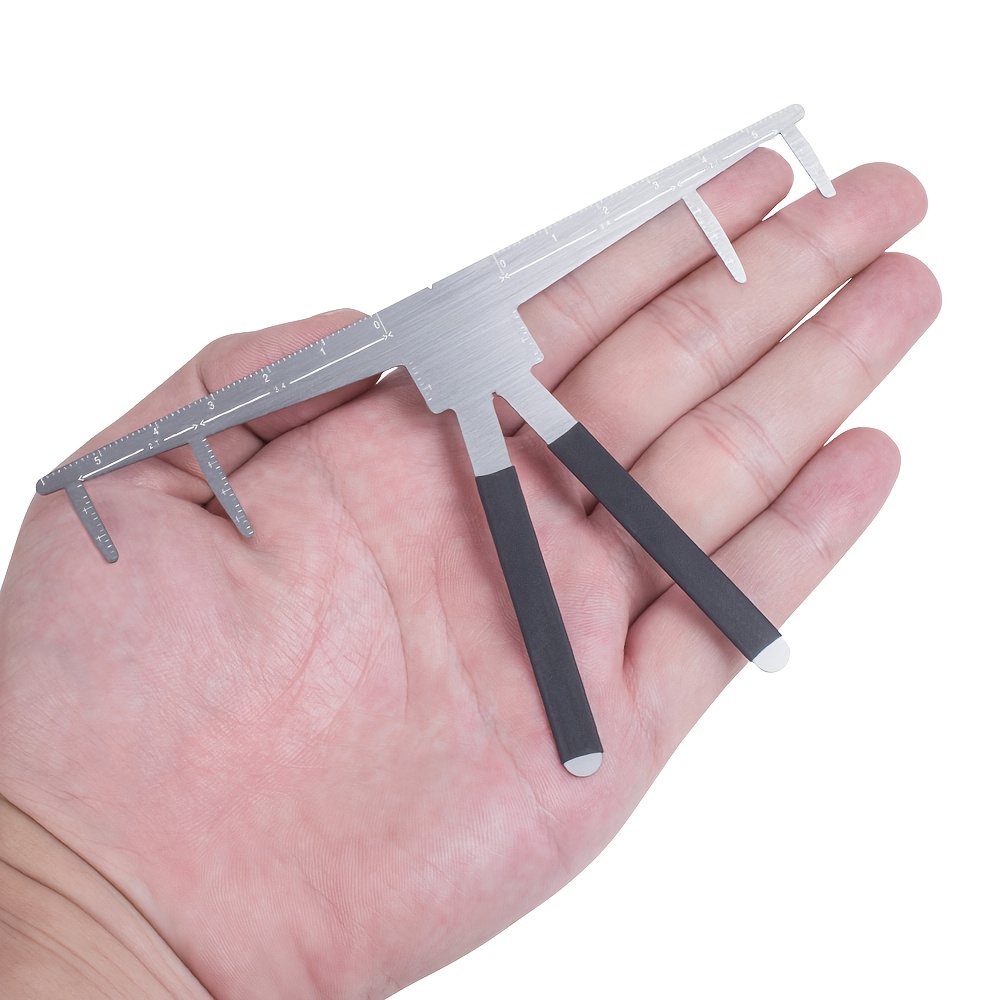 Stainless Steel Eyebrow Shape Ruler with Positioning Balance Card