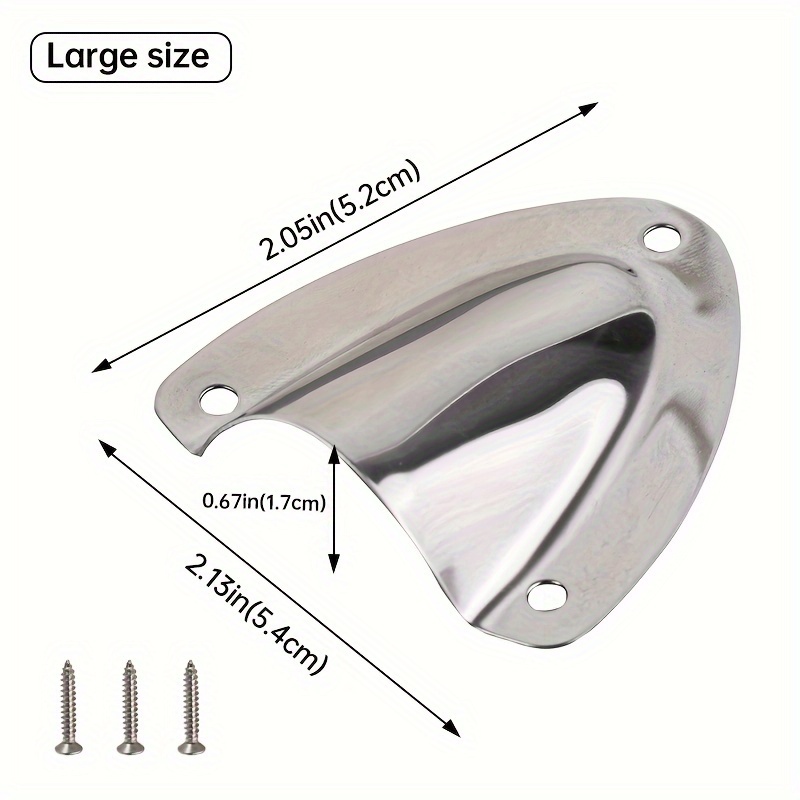 Stainless Steel Clam Shell Vent, Wire Cable Cover, Outlet, Cap, Clamshell - 1pc Structure And Design For Boats, Rvs And Outdoor Application