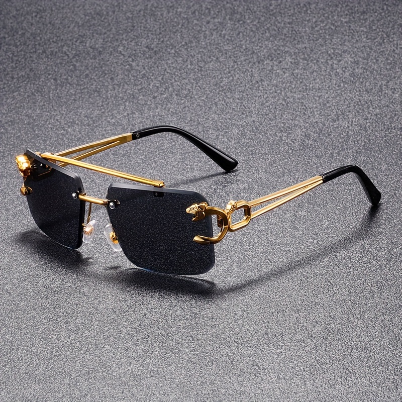 1   vintage rimless glasses 1   pairs vintage rimless glasses anti reflective pc lens lightweight climbing sports shades elegant frameless design with screw reinforcement with anti fog cloth included for party decorative photography props earth day mardi gras football events Product details 0