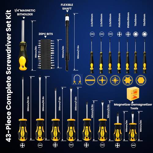 magnetic precision screwdriver set all in repair tool kit with storage case complete screwdriver bits for home diy maintenance