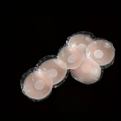 6 pack reusable silicone nipple covers strapless invisible self pads suitable for womens underwear accessories solid color non textile material bra pads womens lingerie design flexible material