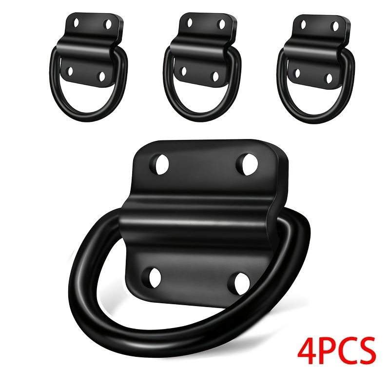 TEMU 4pcs D-rings Secure , And Surface Mounting Hooks Fix In The Trailer And Truck