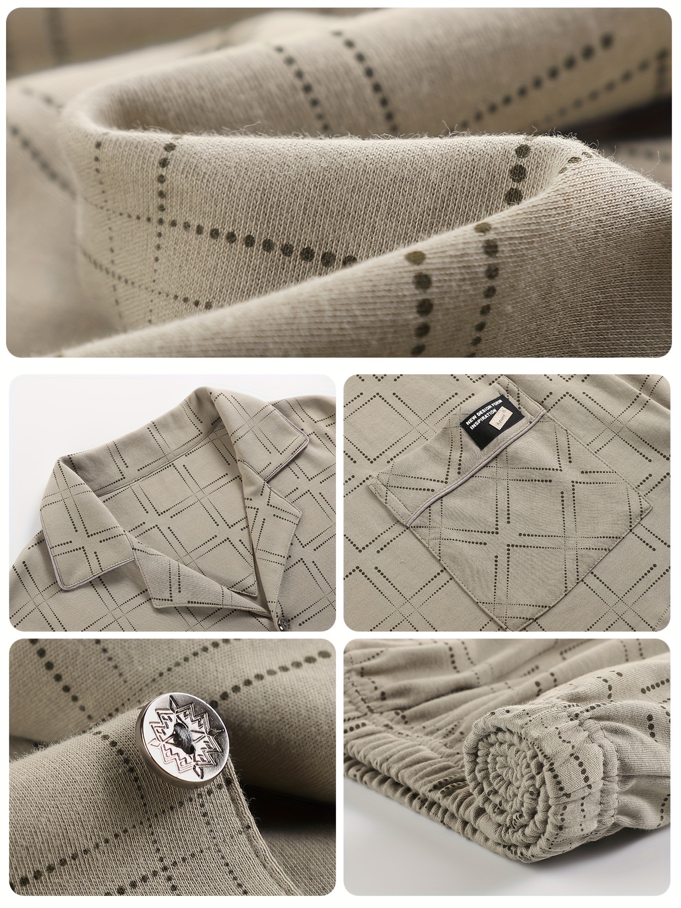 Men's Pajamas Pure Cotton Long Sleeve Spring and Autumn Thin Style Full Cotton Autumn and Winter Plus Size Middle-aged Home Clothes Set for Men