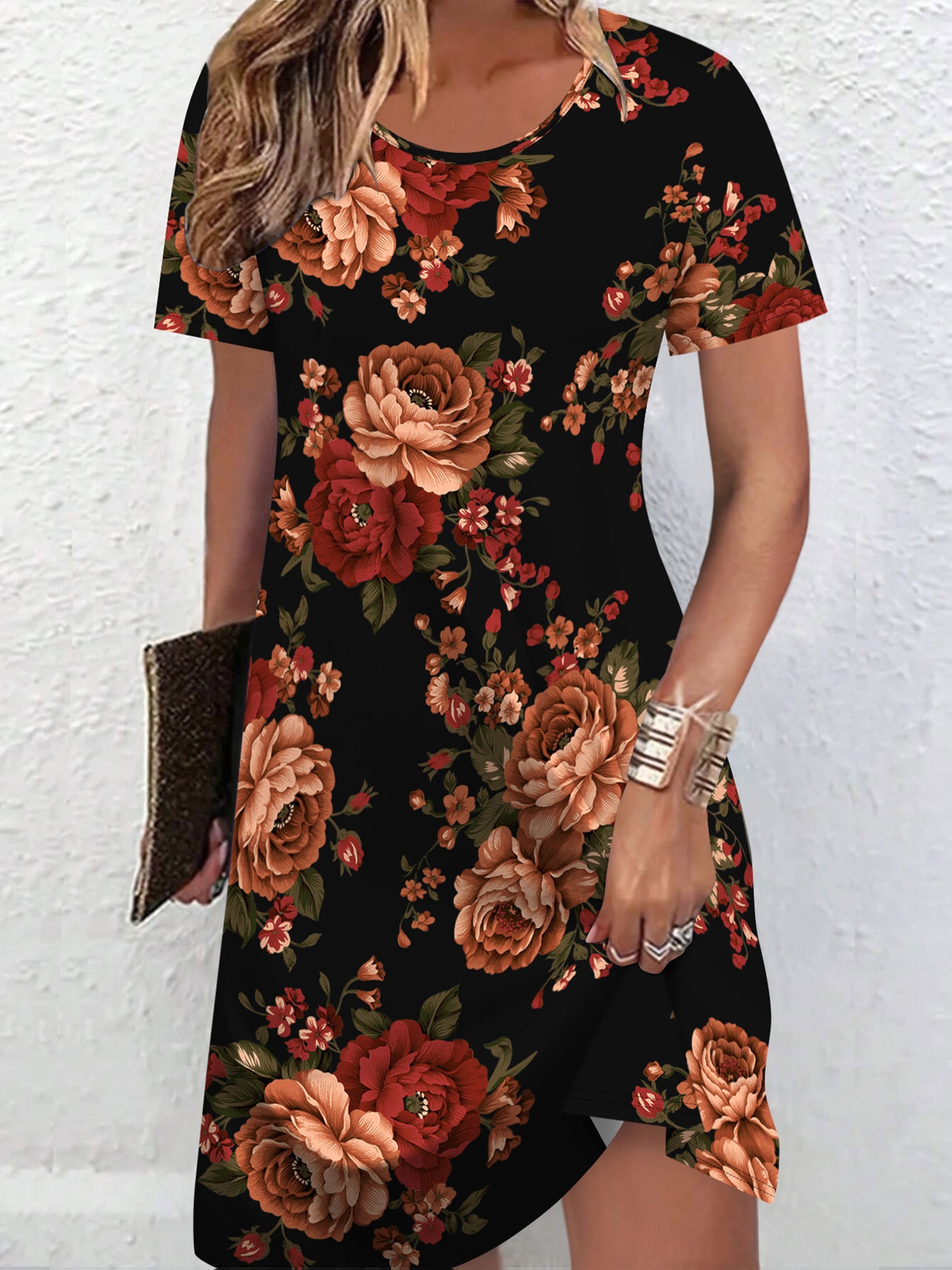 midi casual summer dresses for women Red Halter Midi Casual Summer Dress with Pockets Winterberry Red / XSmall