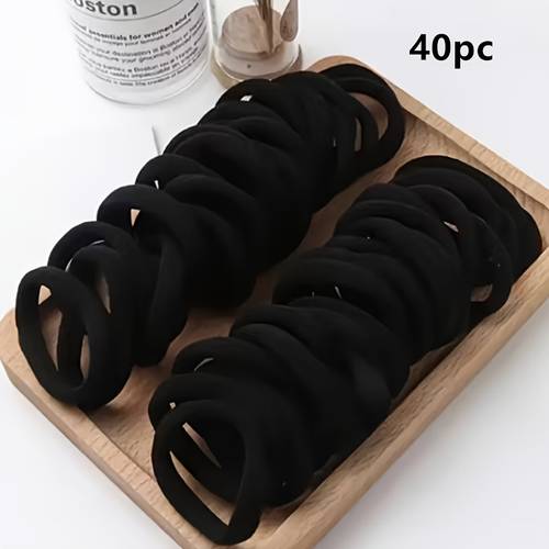 20 40 solid color elastic hair band high elastic hair band stylish and easy ponytail rack suitable for ladies daily and casual use gift