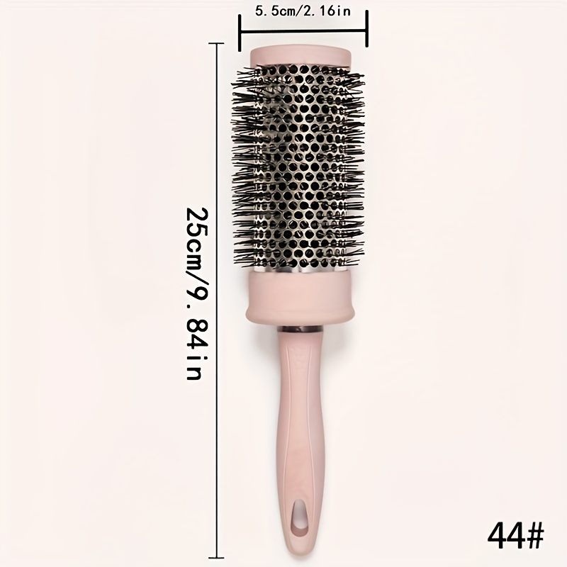 TEMU 1pc/pink Cylindrical Brush - Round Hairbrush For Easy And Smooth Curling And - Plastic Bristles For Regular Hairstyles, Featuring An Abs Plastic