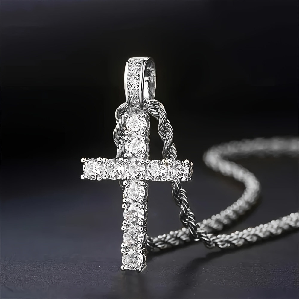 Chaîne Avec Croix Homme Femme - Collier Acier Inoxydable, Style Intemporel